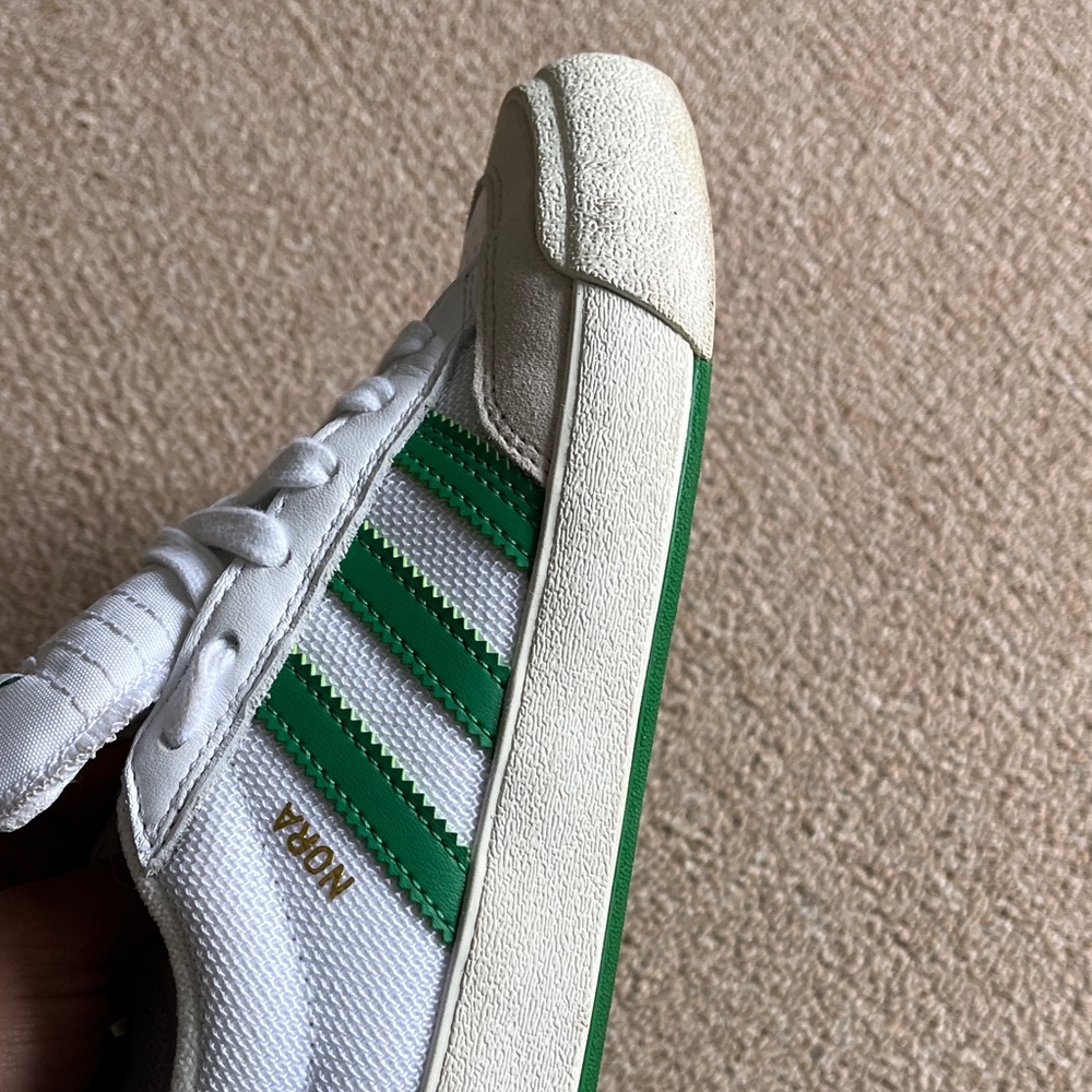Adidas White and Green Classic Sneakers - Picture 4 of 4